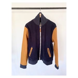 Hawkings McGill corduroy varsity jacket navy